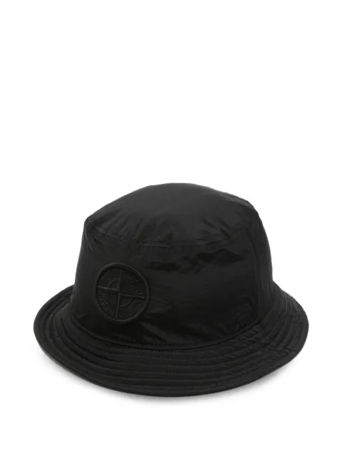 Stone Island logo-patch bucket hat Black L2S159100012S0076