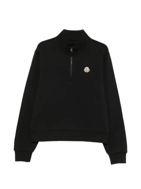 Moncler logo-patch half-zip sweatshirt Black L20918G00059899V4