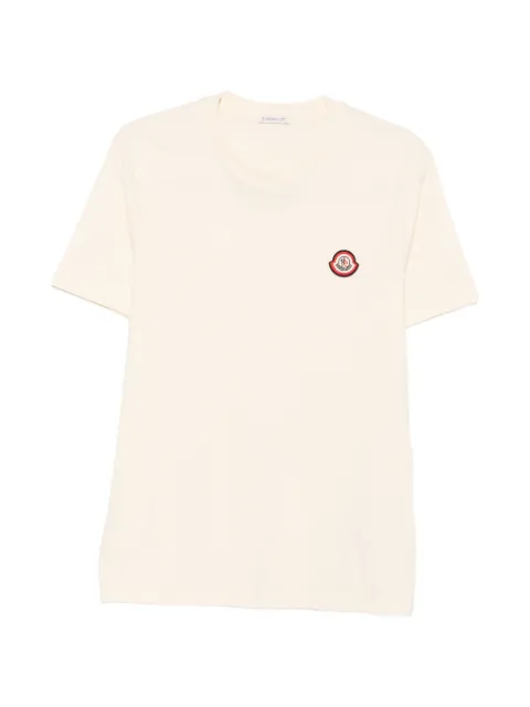 Moncler logo-patch T-shirt Neutrals L20918C0004589B8Y