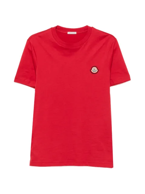 Moncler logo-patch T-shirt Red L20918C0004589B8Y