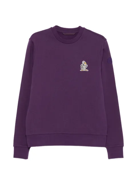 Moncler logo-patch sweater Purple L20918G00080899V4