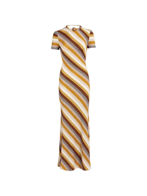 Silvia Tcherassi Allie stripe-print dress Yellow ST261317STRIPE