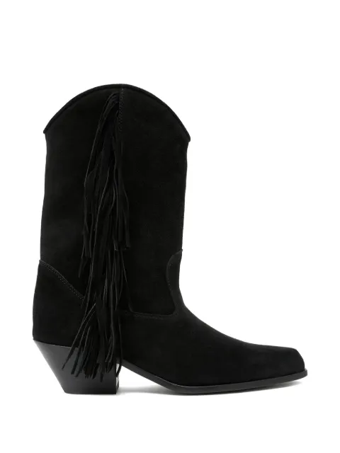 Vic Matie Dallas fringe-detail suede boots Black 1K5502DK12H010101