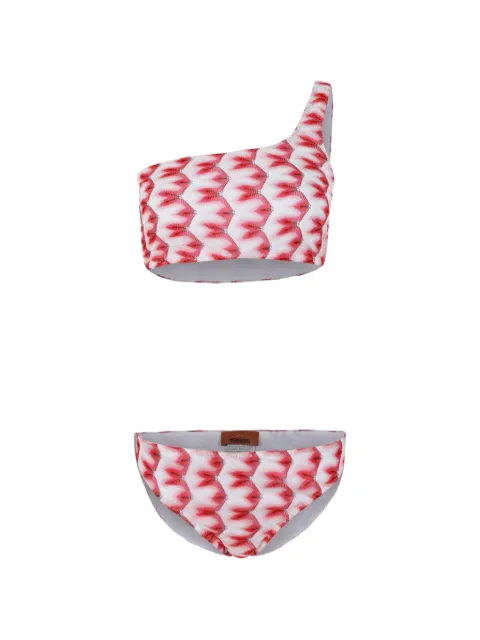 Missoni one-shoulder zigzag bikini White MC23SP02BR014I