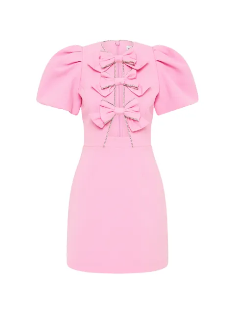Rebecca Vallance bow-embellished mini dress Pink 26021681