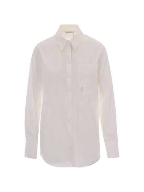 Patrizia Pepe logo-plaque chest-pocket shirt Neutrals 2C1723A733W146