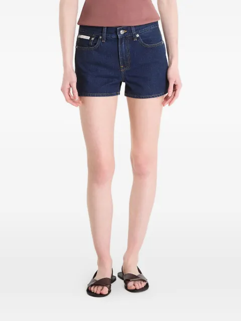 Calvin Klein logo-patch denim shorts Blue LV047F768GGWI