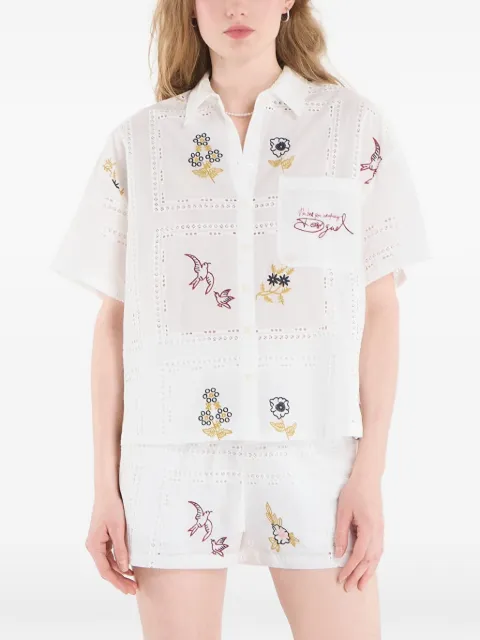 Desigual embroidered eyelet shirt White 26SWCW301000
