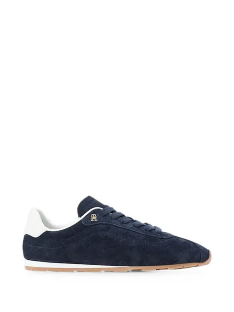 Tommy Hilfiger suede logo-motif sneakers Blue FW0FW09189DW6