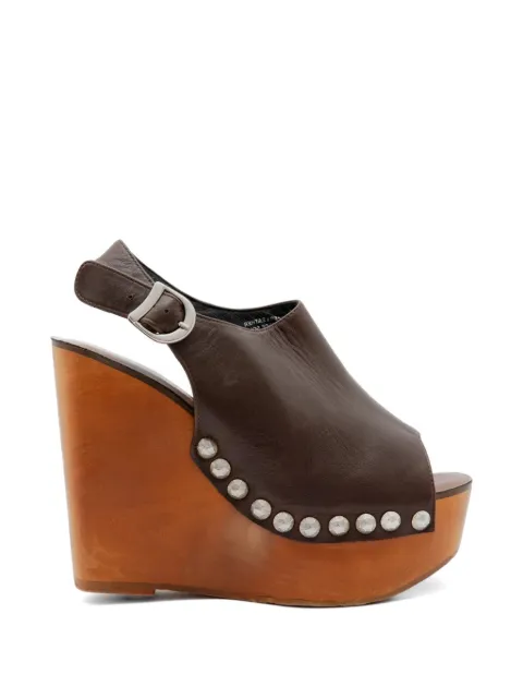 Jeffrey Campbell stud-embellished wedge sandals Brown SNICKBROWN