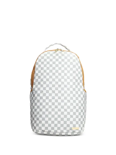 Sprayground 3AM check-pattern embossed backpack White 910B8848NSZ