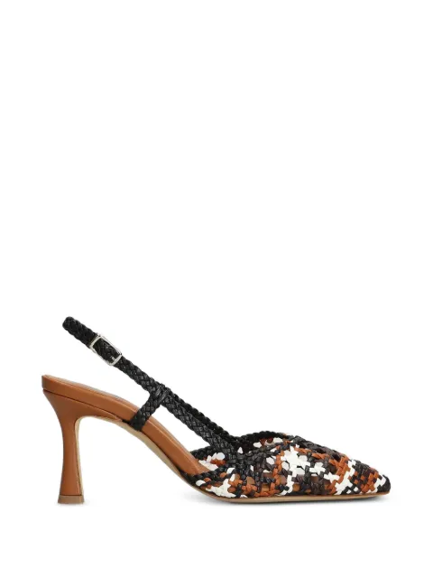 L Arianna woven leather slingback pumps Brown CH1767RT24