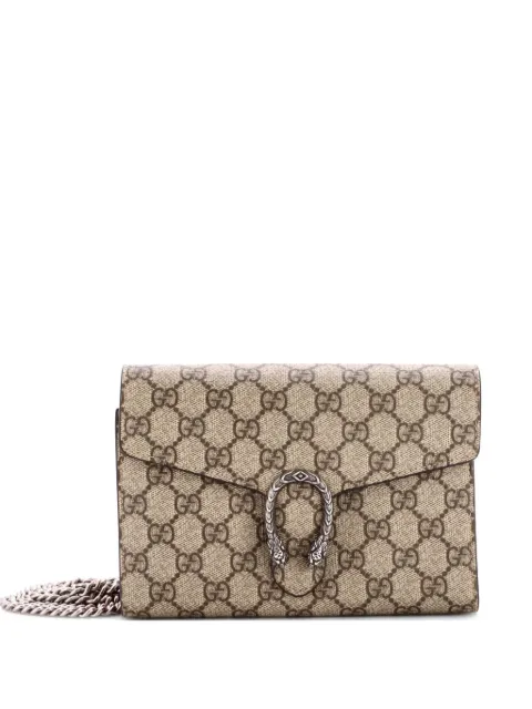 Gucci Pre-Owned Dionysus Chain Wallet GG Coated Canvas Small crossbody bag Red S76IK2I785C6X1H8