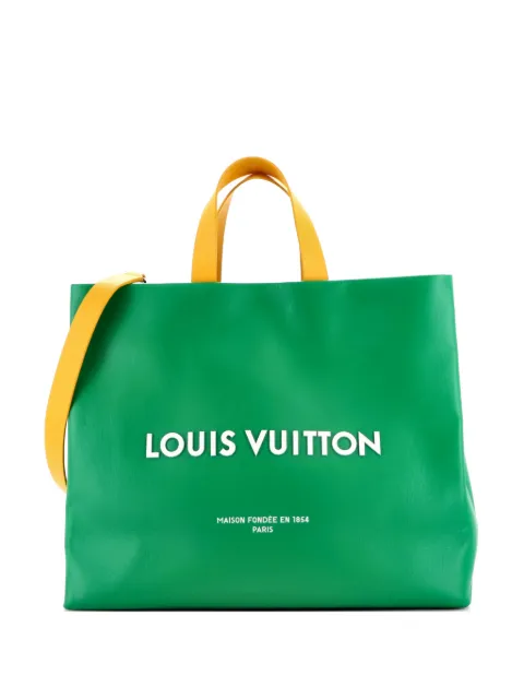 Louis Vuitton Pre-Owned Shopper Leather MM tote bag Green 2A7ZN7O0HES29X99