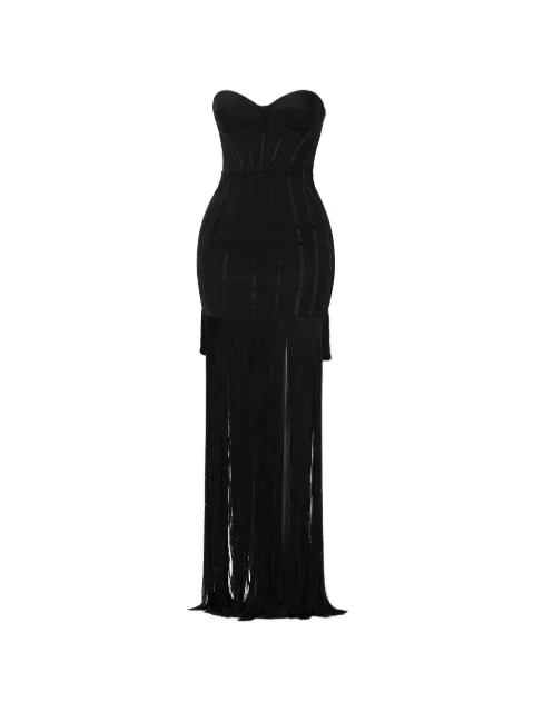 Elisabetta Franchi strapless maxi dress Black ABR3762E2