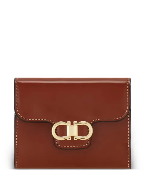 Ferragamo Gancini compact wallet Brown 795677