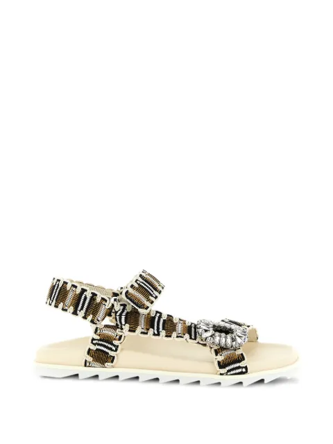Roger Vivier Slidy Viv Trek crystal-embellished sandals Neutrals RVW45844700V7SC803