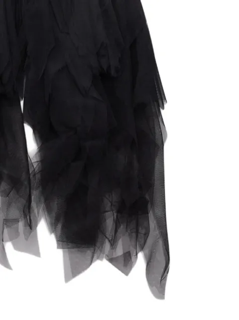 Matières Fécales layered-tulle strapless top Black MAT02T102