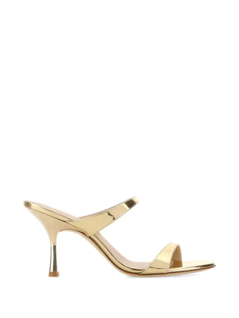 Stuart Weitzman metallic-effect double-strap sandals Gold SL462