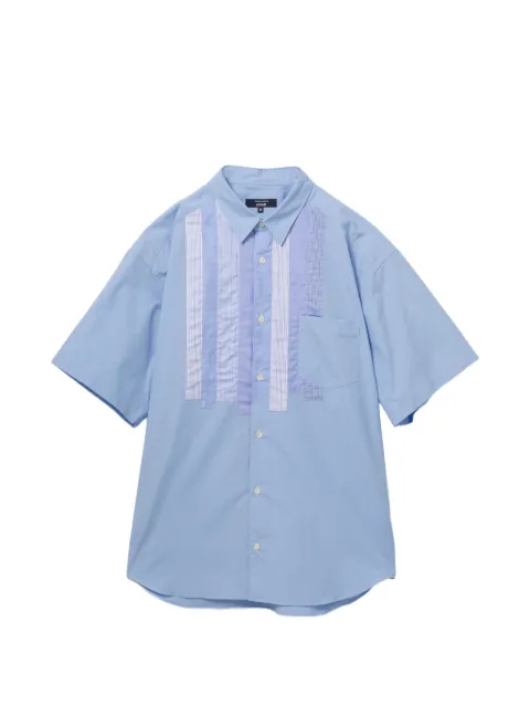 Comme des Garçons Homme panelled striped shirt Blue HQB017