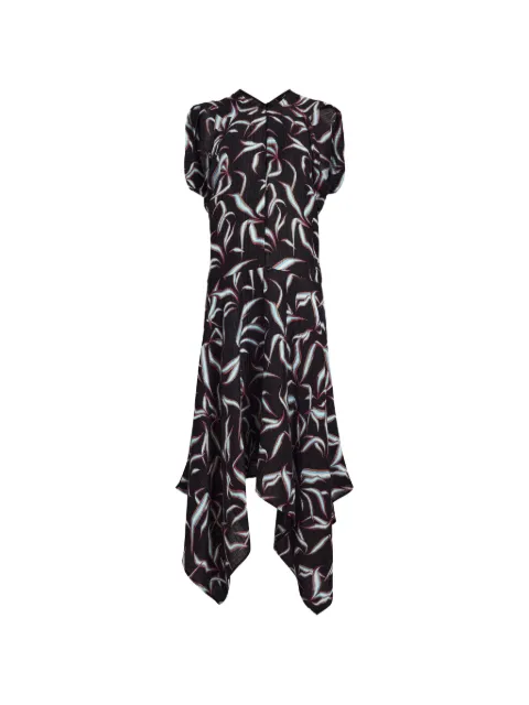 Proenza Schouler Sybella asymmetric midi dress Black R2633005BSP185