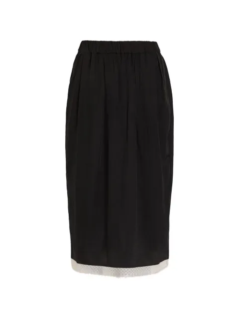Maria McManus lace-trim midi skirt Black SK018LNGG