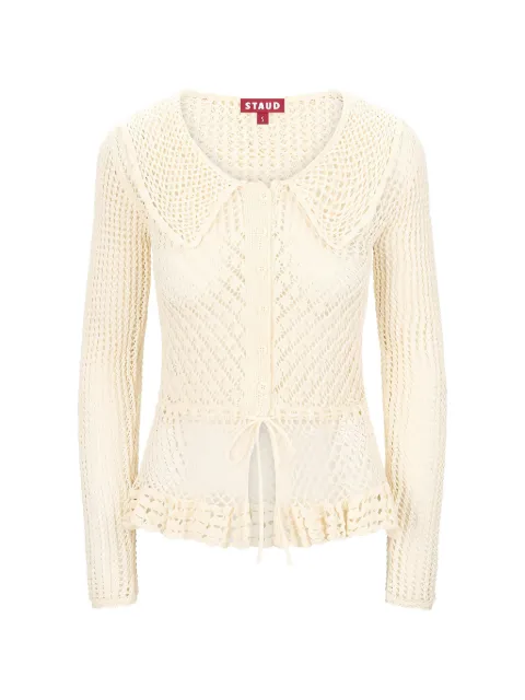 STAUD Vienna open-knit cardigan Neutrals R25R3120MC