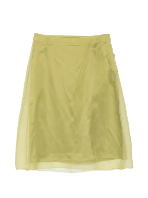 AMI Paris sheer layered midi skirt Green FSK453SE0039