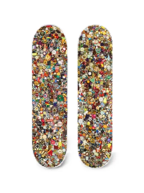 Supreme x Mike Kelley Ahh...Youth! skateboard deck set (set of two) Gold SU27476