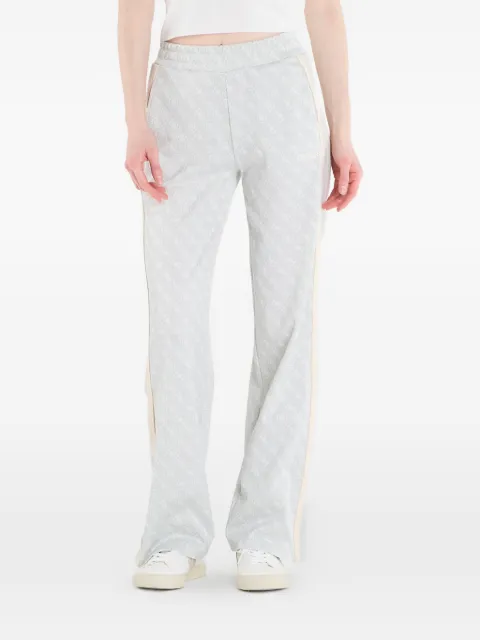 GUESS USA monogram-print side-stripe track pants Grey V6GB04K2955FMC5
