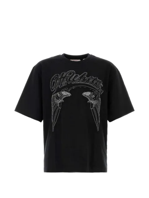 Off-White logo-print oversized-fit T-shirt Black OMAA120Z26JER0