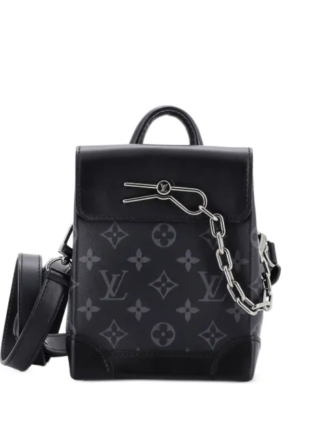 Louis Vuitton Pre-Owned Steamer Bag Monogram Eclipse Canvas Nano crossbody bag Black Q1AQABS4DOGDYFO1