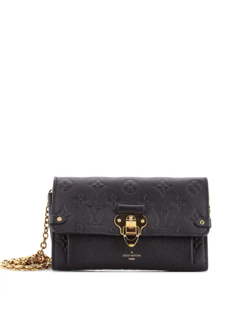 Louis Vuitton Pre-Owned Vavin Chain Wallet Monogram Empreinte Leather clutch bag Black NPIF3SEPCW7ZS7OS