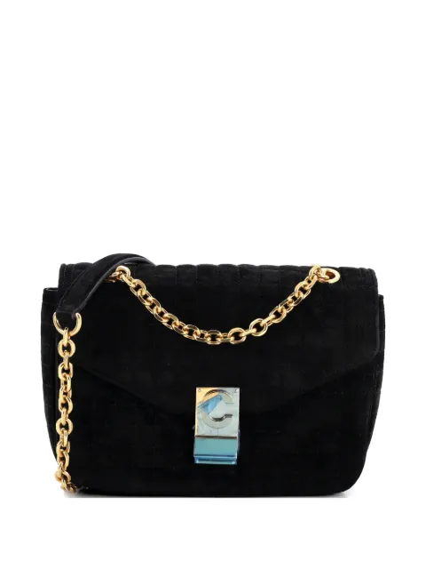 Celine Pre-Owned C Bag Quilted Suede Medium crossbody bag Black MS1CYJKWG55F6JH9