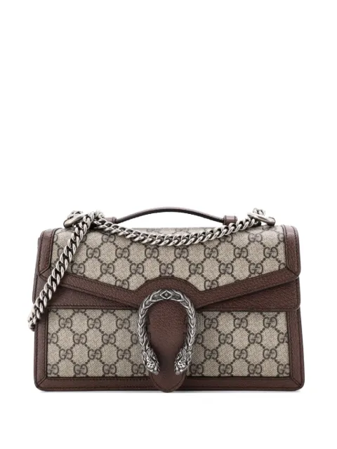 Gucci Pre-Owned Dionysus Top Handle Chain Bag GG Coated Canvas Small satchel Brown 01DWJT8HTQN62KGB