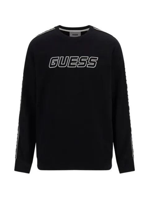 GUESS USA logo-print tape-detail sweatshirt Black Z4GQ24K6ZS1