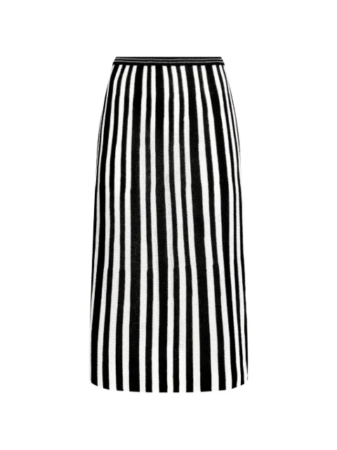 Proenza Schouler White Label Isley ribbed-knit midi skirt Black WL2637718KC155