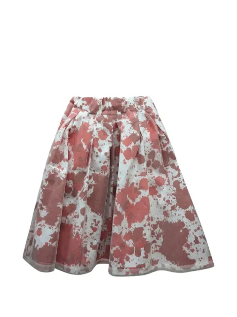 Comme Des Garçons paint-splatter skirt White GOS006