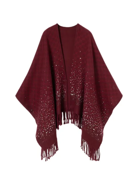 Gucci GG crystal-embellished cape Red 8531863G200