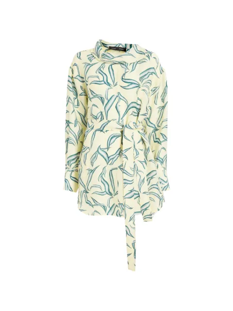 Proenza Schouler Lalia leaf-print mini dress Neutrals R2633006BSP185