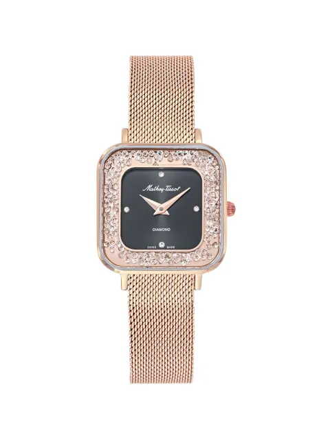 Mathey Tissot Gemina crystal-embellished 28mm watch Black D984SPN
