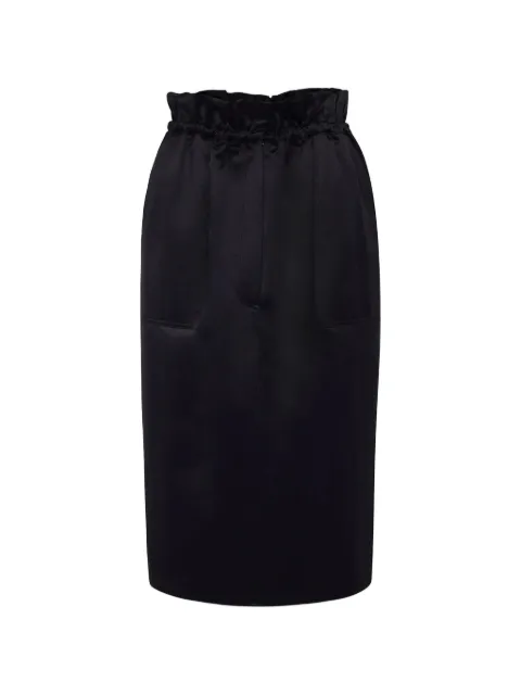 Adam Lippes paper-bag-waist pencil skirt Black R25416DU