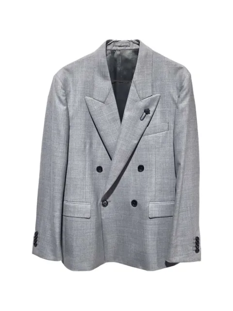 Lardini double-breasted peak-lapel blazer Grey PA5834ECN64414