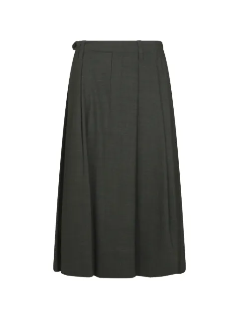 Brunello Cucinelli pleated monili-embellished skirt Green MPW07G3951C010