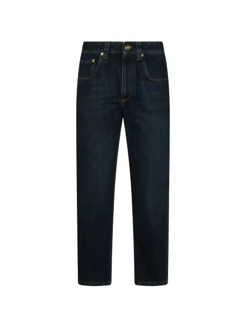 Brunello Cucinelli chain-embellished five-pocket jeans Blue MP095P5847C9370