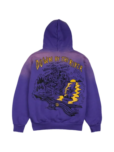 Warren Lotas graphic-print hoodie Purple WL011