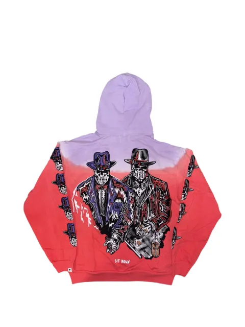 Warren Lotas Sit Down graphic-print hoodie Red WL013