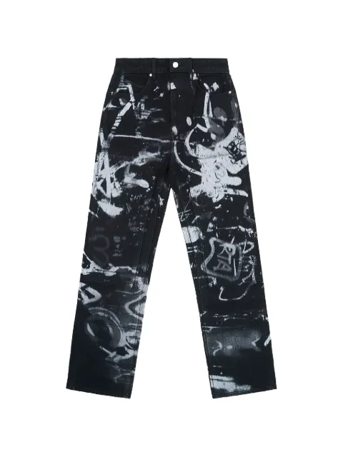 RTA Lost Frequencies Ricardo graffiti-print jeans Black MLFQD1057J2116GRFGP