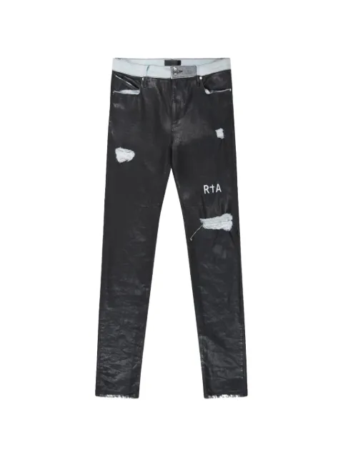 RTA Bryant coated-distressed jeans Black MH21D6440001BCOAT