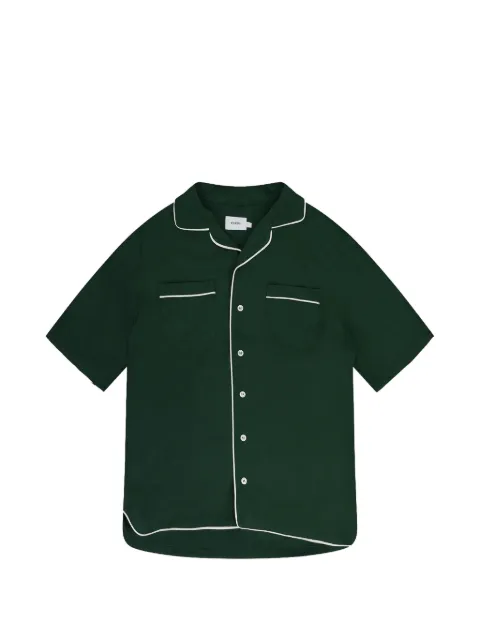 RHUDE piping-detail pajama shirt Green RHDMTPS0110GRN